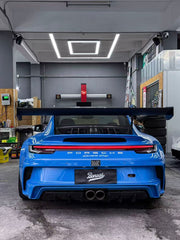 High Quality RSC Dry Carbon Fiber Track Racing Rear Wing Trunk 3PCS Set for Porsche 911 992 Carrera 2019-2025