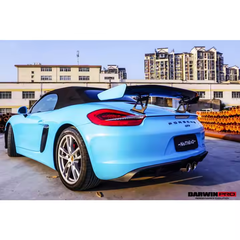 Rear Dry Carbon Fiber RS Style Spoiler for Porsche Cayman 718 Boxster 981 987 Rear Wing
