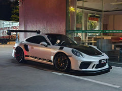 Real Dry Carbon Fiber Track Racing Wing Spoiler for porsche 911 991 GT3RS Two Kinds of Side Plate Selection