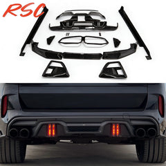 Dry Carbon Fiber Body Kits for BMW F95 X5M F96 X6M LCI Front Lip Rear Diffuser Side Skirts Spoiler Grille Fender Vent Trim