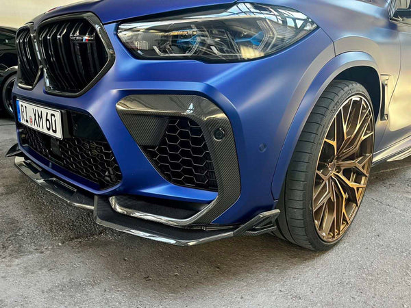 dry carbon fiber front bumper trims for f96 x6m