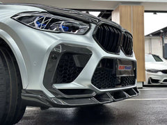 dry carbon fiber front bumper trims for f96 x6m