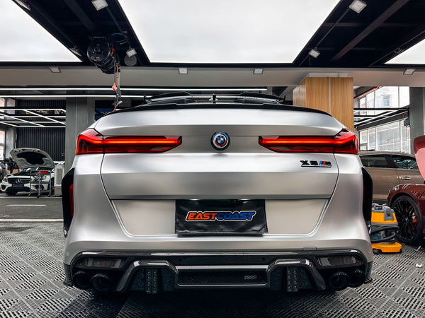 larte design rear diffuser for f96 x6m dry carbon fiber quality