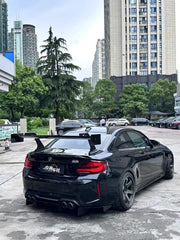VERUS Style Dry Carbon Fiber High‑Mount GT Rear Wing Spoiler For BMW F87 M2 M2C