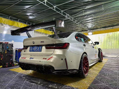 VERUS UCW Style Dry Carbon Fiber High‑Mount GT Rear Wing Spoiler For BMW G80 M3