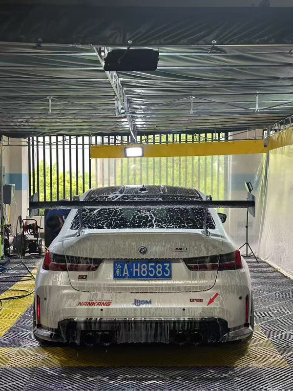 VERUS UCW Style Dry Carbon Fiber High‑Mount GT Rear Wing Spoiler For BMW G80 M3