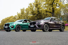 BMW F96 X6m pre-lci LD style dry carbon fiber front lip. Perfect fitment guaranteed