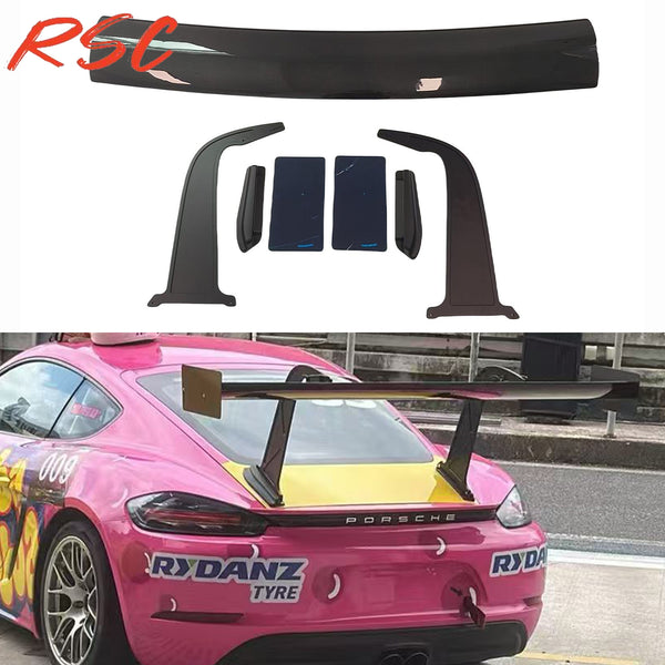 RSC Dry Carbon Fiber Racing Wing for Porsche 718 Rear Spoiler Trunk Wing