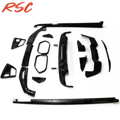 Dry Carbon Fiber Body Kits for BMW F95 X5M F96 X6M LCI Front Lip Rear Diffuser Side Skirts Spoiler Grille Fender Vent Trim