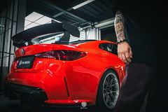 Dry carbon fiber racing wing GT4 style spoiler for G82 M4 G80 M3 G87 M2