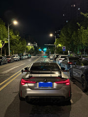 Dry carbon fiber racing wing GT4 style spoiler for G82 M4 G80 M3 G87 M2