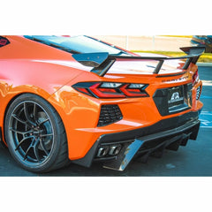 Dry carbon rear diffuser for corvette C8 APR diffuser