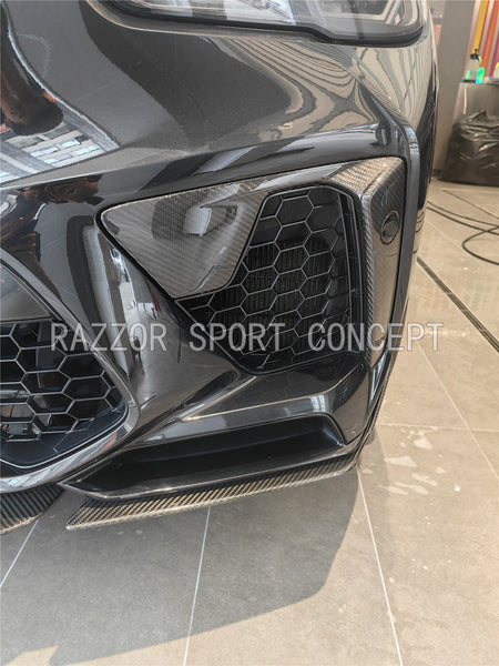 F95 X5M carbon fiber front bumper trims