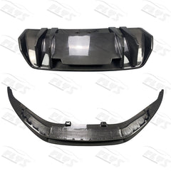 dry carbon fiber V style front bumper front lip rear diffuser for R8 V10