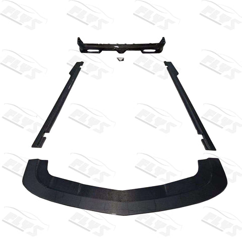 Carbon fiber front lip, side skirts, rear diffuser for dodge challenger front splitter