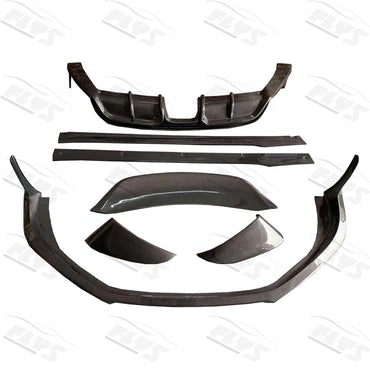 Carbon fiber front lip side skirt rear diffuser spoier for porsche cayman 718