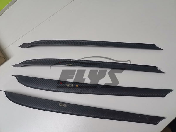 Dry carbon fiber door trims for Tesla Model 3 and Model Y