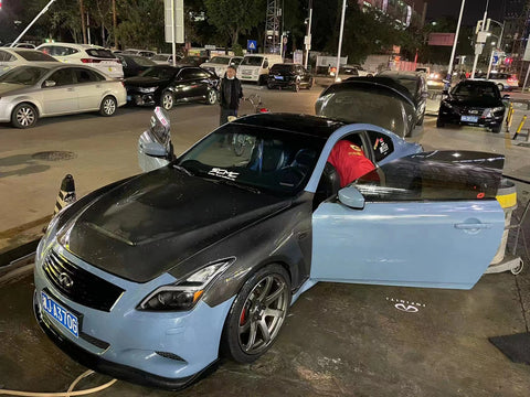 Infiniti G37 coupe & Sedan carbon fiber GTS hood