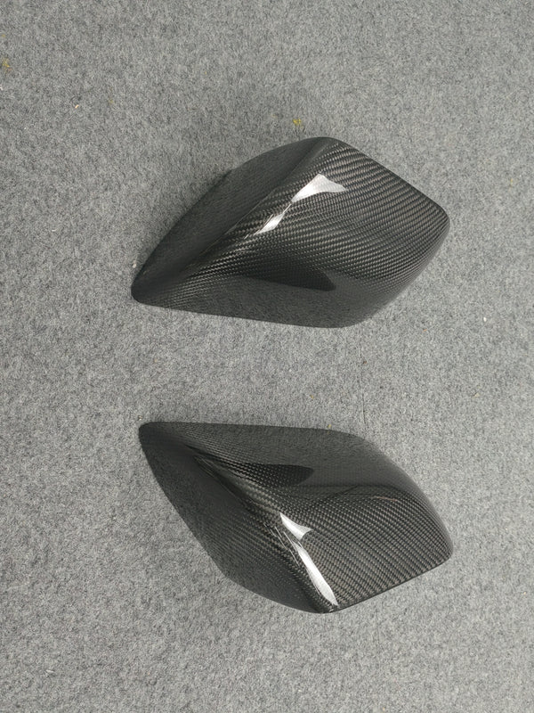 RPMtesla`S Supplier OEM dry carbon fiber ADD on mirror caps for Tesla Model X