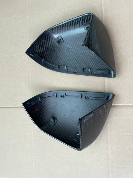 Dry carbon replacement OEM mirror covers for Tesla Model Y perfect fitment guaranteed