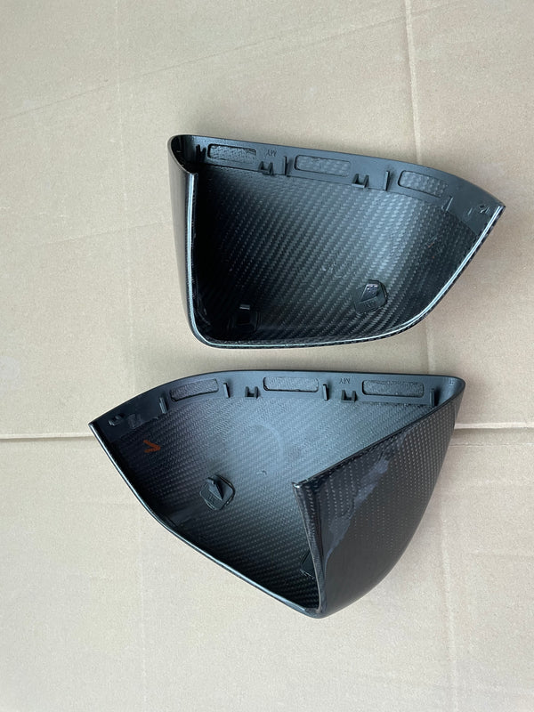 Dry carbon replacement OEM mirror covers for Tesla Model Y perfect fitment guaranteed