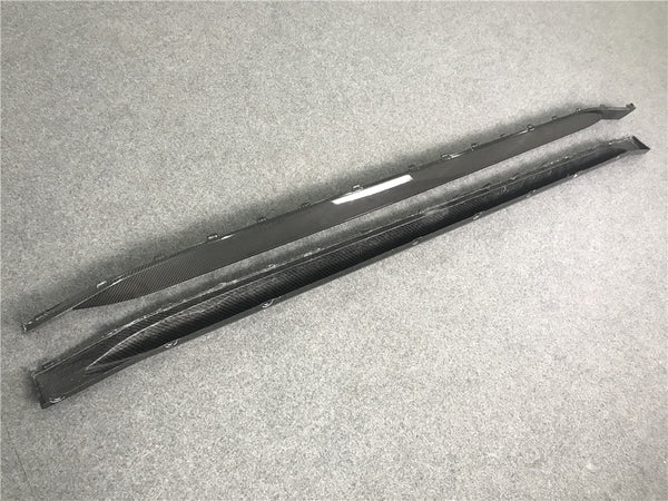 G80 M3 OEM dry carbon fiber side skirts