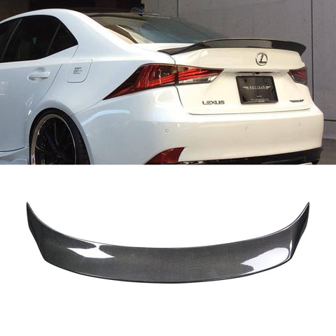 Artisan style carbon fiber car bumpers rear spoiler wing for Lexus IS