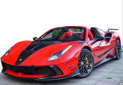 Mansori Style Half Carbon Fiber front bumper Hood For Ferrari 488 GTB Spider