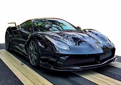 Mansori Style Half Carbon Fiber front bumper Hood For Ferrari 488 GTB Spider