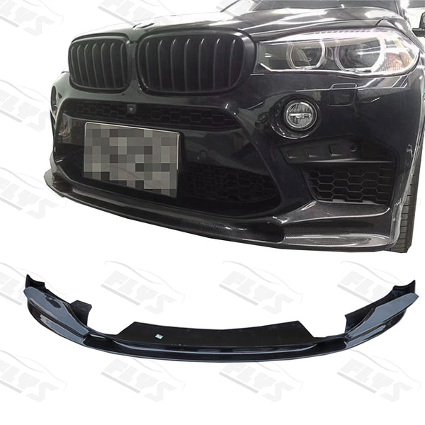 Carbon Fiber Front Bumper Lip Spoiler Splitter For X5M X6M F85 F86 3D Style Head Chin Shovel