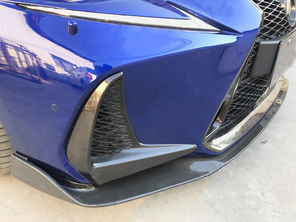 Artisan style carbon fiber front lip for Lexus IS