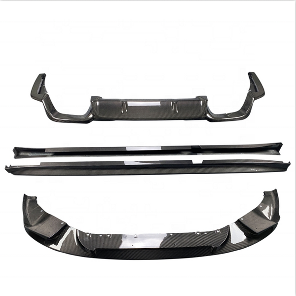 3D style carbon fiber front lip side skirts rear diffuser for F97 X3M