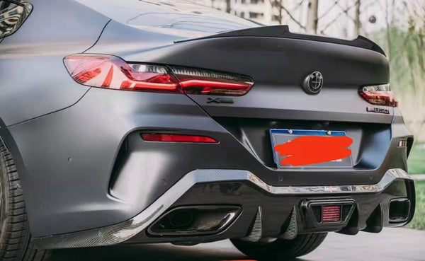 Ac style carbon fiber front lip  rear diffuser spoiler for 8 series G14 G15 G16