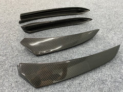 Dry carbon fiber front bumper fins for W167 GLE350 GLE450