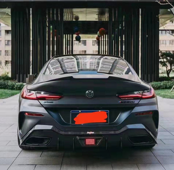 Ac style carbon fiber front lip  rear diffuser spoiler for 8 series G14 G15 G16