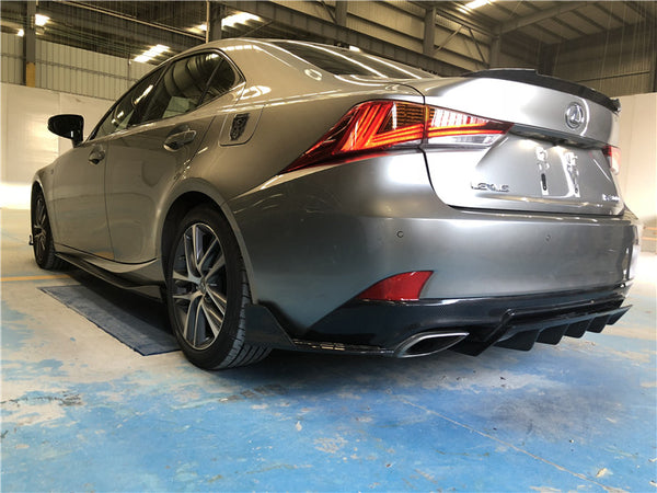 Artisan style carbon fiber  rear diffuser for Lexus IS