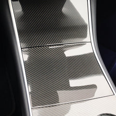Tesla Model 3 central console inner layer packaging dry carbon fiber protection stickers