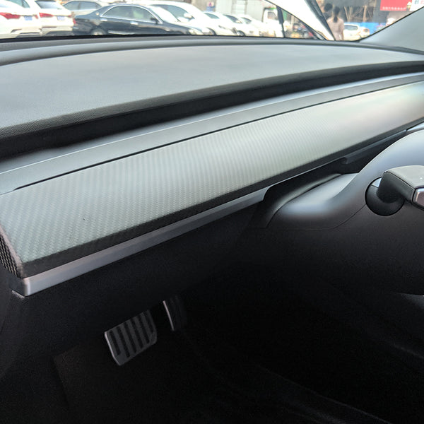 RPMtesla`S Supplier Dry carbon fiber Add on dashboard trim for Tesla Model 3 Model Y