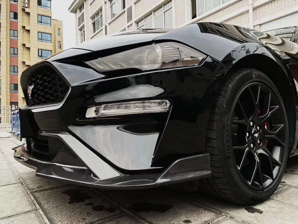CMH style carbon fiber car bumpers front lip for Ford Mustang 2018-2020