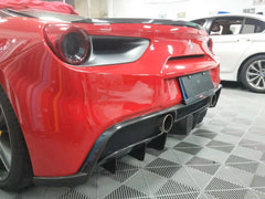 Carbon Fiber rear  Bumper diffuser trim  For Ferrari 488 GTB