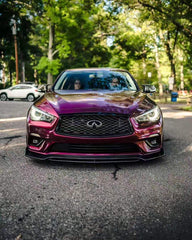 Carbon fiber front lip side skirts rear diffuser spolier for infiniti Q50 carbon kit