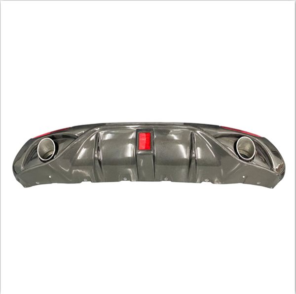 Carbon fiber rear diffuser for Romeo giulia with lamp rear lip