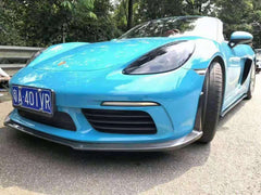 Carbon fiber front lip side skirt rear diffuser spoier for porsche cayman 718