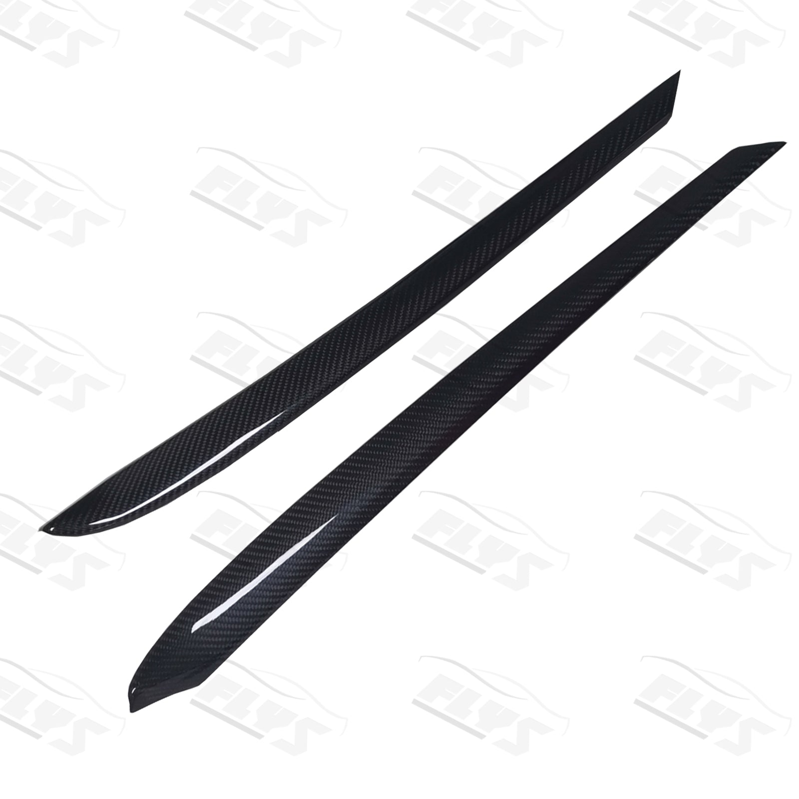 Dry carbon fiber door trims for Tesla Model 3 and Model Y