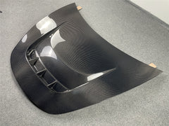TESLA Model 3 carbon fiber ROBOT carbon hood, available in single-sided and double-sided carbon options
