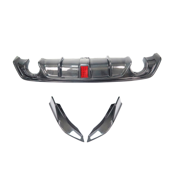 Carbon fiber rear diffuser side corners for  Q60