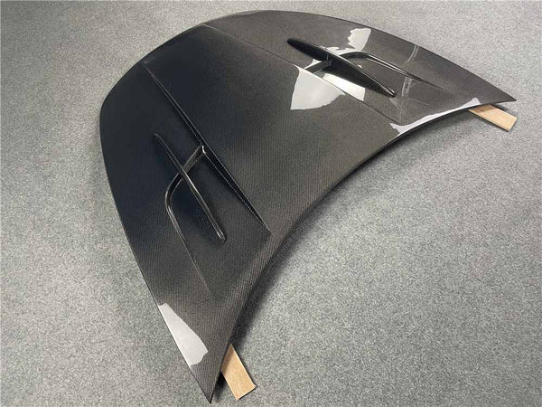 V2 style carbon fiber hood for tesla model 3 carbon  bonnet