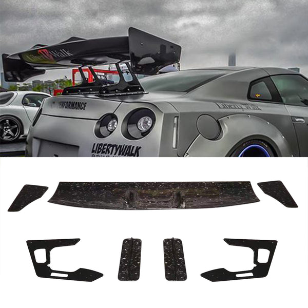 LB style forging carbon fiber rear spoiler fit for R35 09-15