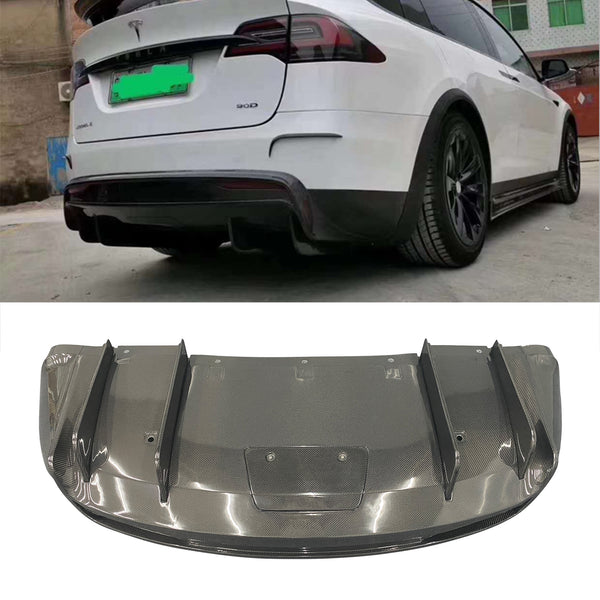 RZ style carbon fiber body kit rear diffuser for tesla model X