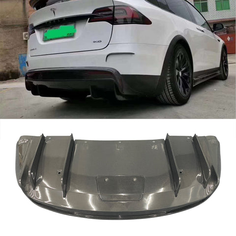 RZ style carbon fiber body kit rear diffuser for tesla model X